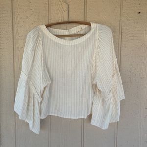 Anthropologie Ruffled Boxy Blouse